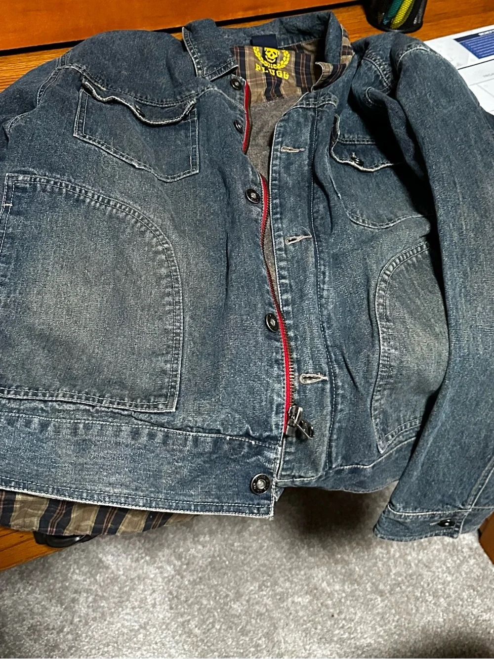 Men's Denim jacket Plugg brand size xl